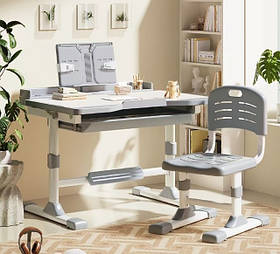 Дитяча парта для школяра з лампою та сидінням Spoko SP-09 сіра