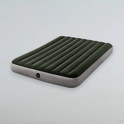 Туристичний надувний матрац Intex 64109, зелений 152×203×25 см.