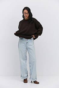 Жіночий коричневий светр прямого силуету  ARJEN MKAR200337