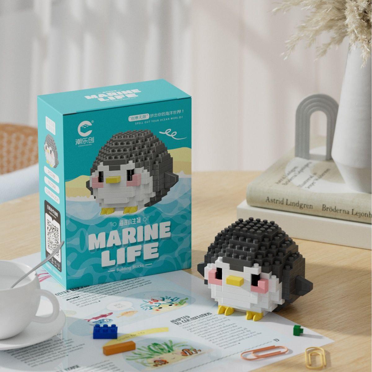 Конструктор блоковий дитячий морські жителі Пінгвін, фото 1
