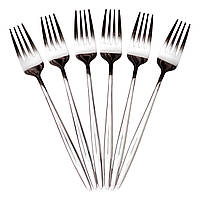 Набір столових виделок 6 штук виделки кухонні з нержавіючої сталі 21 (см) Срібло HP-8-28