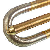 Тен для бойлера з термостатом 4000W (мідний) L=255mm фланець 54mm 1 трубка під датчик, фото 3