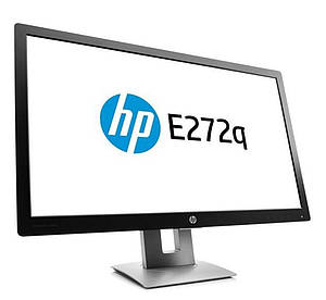 Монітор бу 27" 2560*1440 IPS HP E272q LED VGA HDMI DP USB2*2 Pivot чорно-сірий A