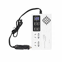 Автомобільний інвертор GIANDEL 250W з 2 розетками на 220V + 4 USB