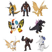 Набір фігурок 8в1 Годзілла та Кінг Конг з монстрами 9,5 см — Godzilla