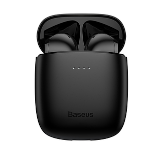 Бездротові навушники гарнітура з кейсом Baseus Encok W04 Pro Bluetooth Чорні