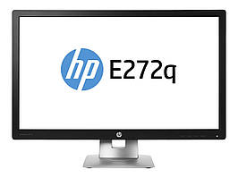 Монітор бу 27" 2560*1440 IPS HP E272q LED VGA HDMI DP USB2*2 Pivot чорно-сірий A