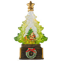 Світильник-декор новорічний Ялинка XHF-8003 LED 5 мелодій USB AAх3 (15х15х23см)