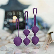 Набір вагінальних кульок Every Night Toys Wendy, 3 шт, лавандовий, фото 2