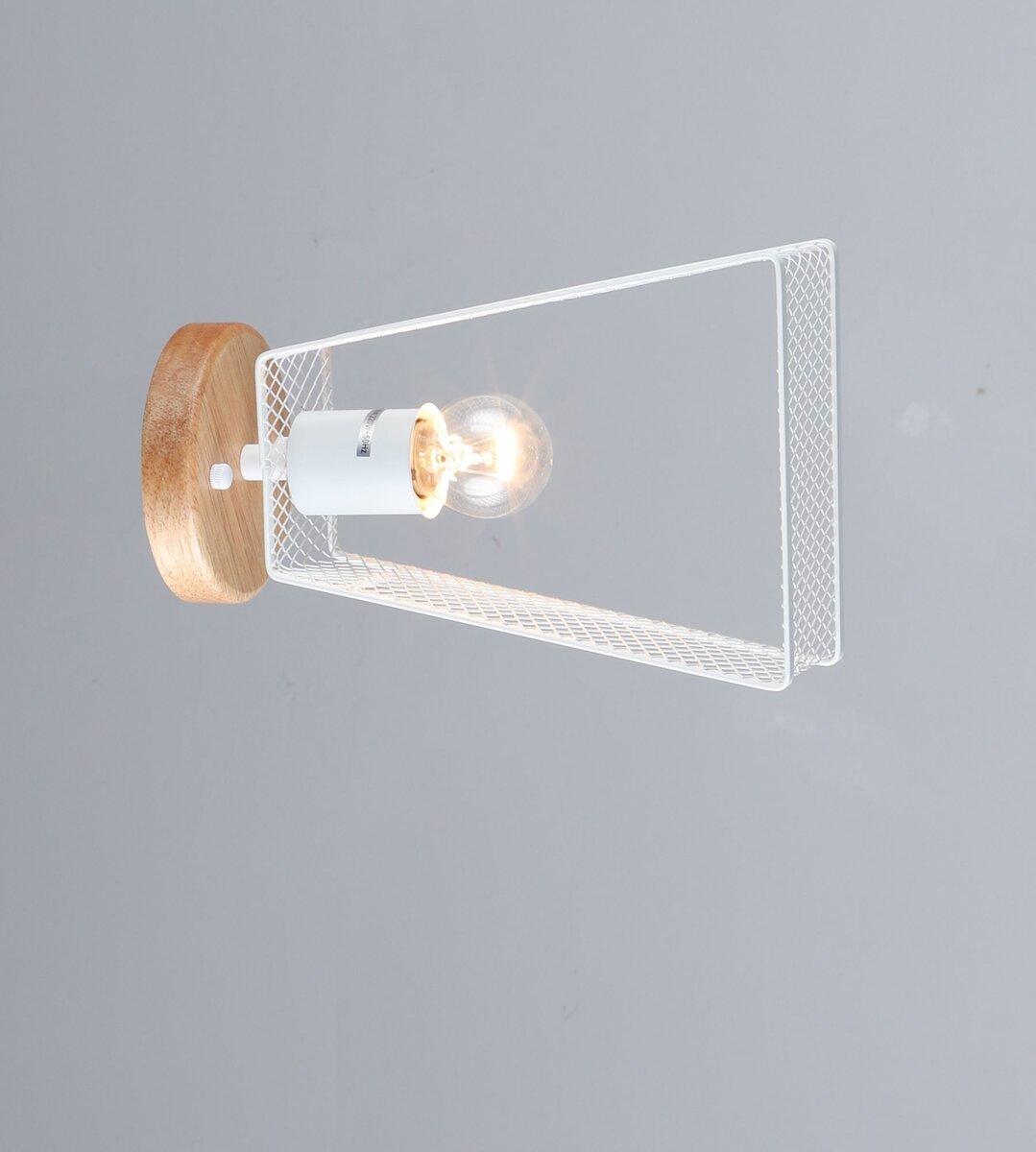 Бра VALESO B N6687/1W Білий + Дерево, фото 1