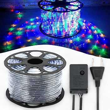 Вулична гірлянда “Дюралайт” 10 метрів 240 LED IP68 220V Мультикольорова