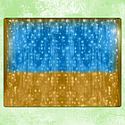 USB Гірлянда штора "Прапор України" 160 LED 2х2м 8 режимів світіння Жовто-блакитне світло, фото 4