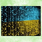 USB Гірлянда штора "Прапор України" 160 LED 2х2м 8 режимів світіння Жовто-блакитне світло, фото 5