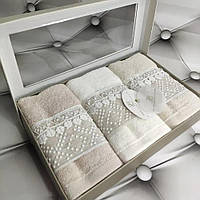 Набір рушників для кухні, 3шт/уп, 30х50см, Pupilla Boni / Рушники пеньє / Комплект рушників бавовняних