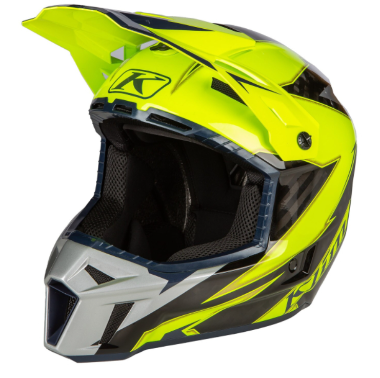 Мотошолом KLIM F3 Carbon Off-Road ECE LG Lightning Hi-Vis