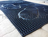 Гумовий килимок 58 см х 36.5 см чорний "сліди", фото 3
