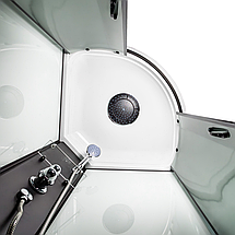 Душовий бокс Vivia 95 JK BP W 90х90х217 см на високому піддоні гартоване скло, фото 4