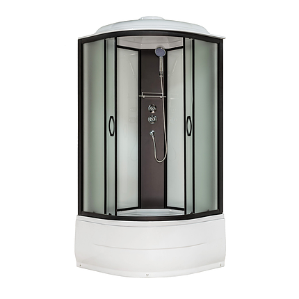 Душовий бокс Vivia 95 JK BP W 90х90х217 см на високому піддоні гартоване скло, фото 1