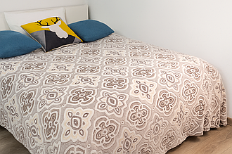 Полуторний плед (Фліс) "Стрижений" | 150х200 см | Бежевий