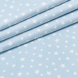 Фланель "Зоряний розсип" білий на блакитному ширина 240 см
