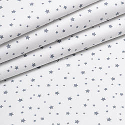 Фланель "Мале сузір'я" графітове на білому, ширина 240 см