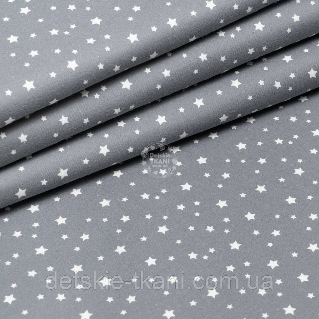 Фланель "Мале сузір'я" біле на графітовому тлі, ширина 240 см, фото 1