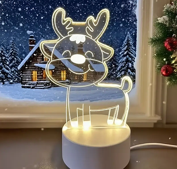 Нічник-світильник настільний 3D "Олень" від USB SAM-345