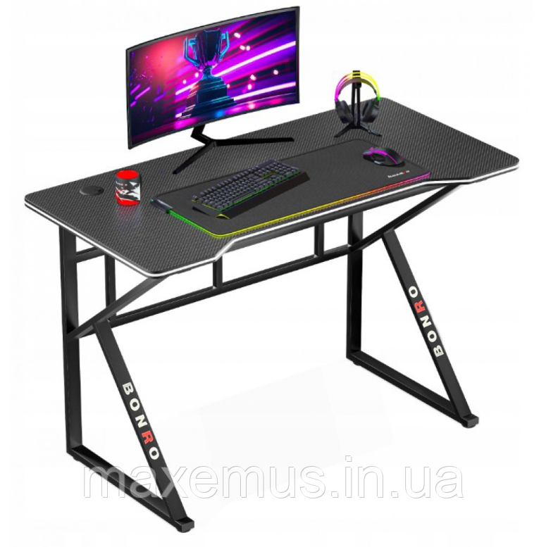 Геймерський ігровий комп'ютерний стіл для ПК і моніторів Bonro 2 7 6 металевий стіл лофт стиль, фото 1