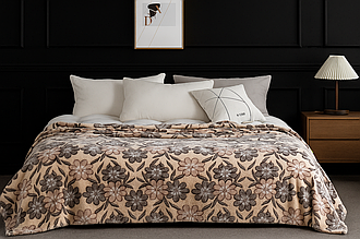 Полуторний плед (Фліс) "Стрижений" | 150х200 см | Світло-бежевий