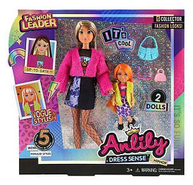 Набір ляльок 616806, 2 ляльки, висота: 30 см, маленька лялька: 12 см, шарнірні з’єднання суглобів, одяг та взуття, аксесуари