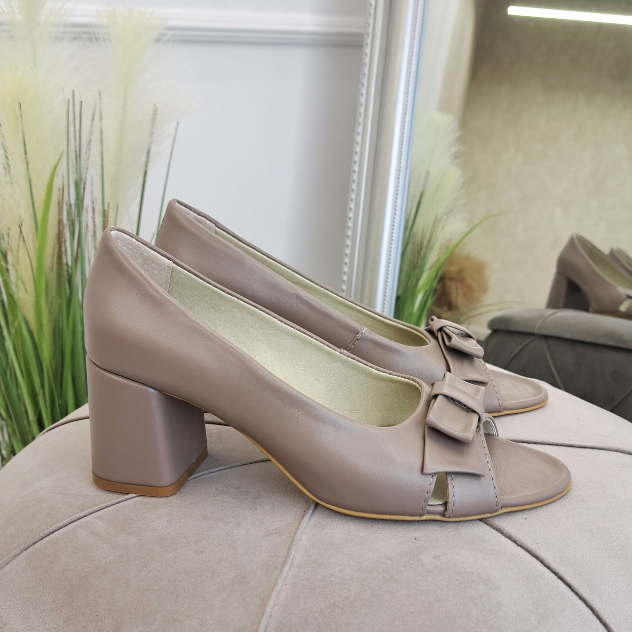 Туфлі шкіряні жіночі, колір візон. 37 розмір, фото 1