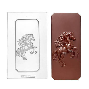 Молд для шоколаду (щільний пластик) Плитка Кінь