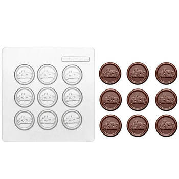 Молд для шоколаду (щільний пластик) Merry Christmas печатка