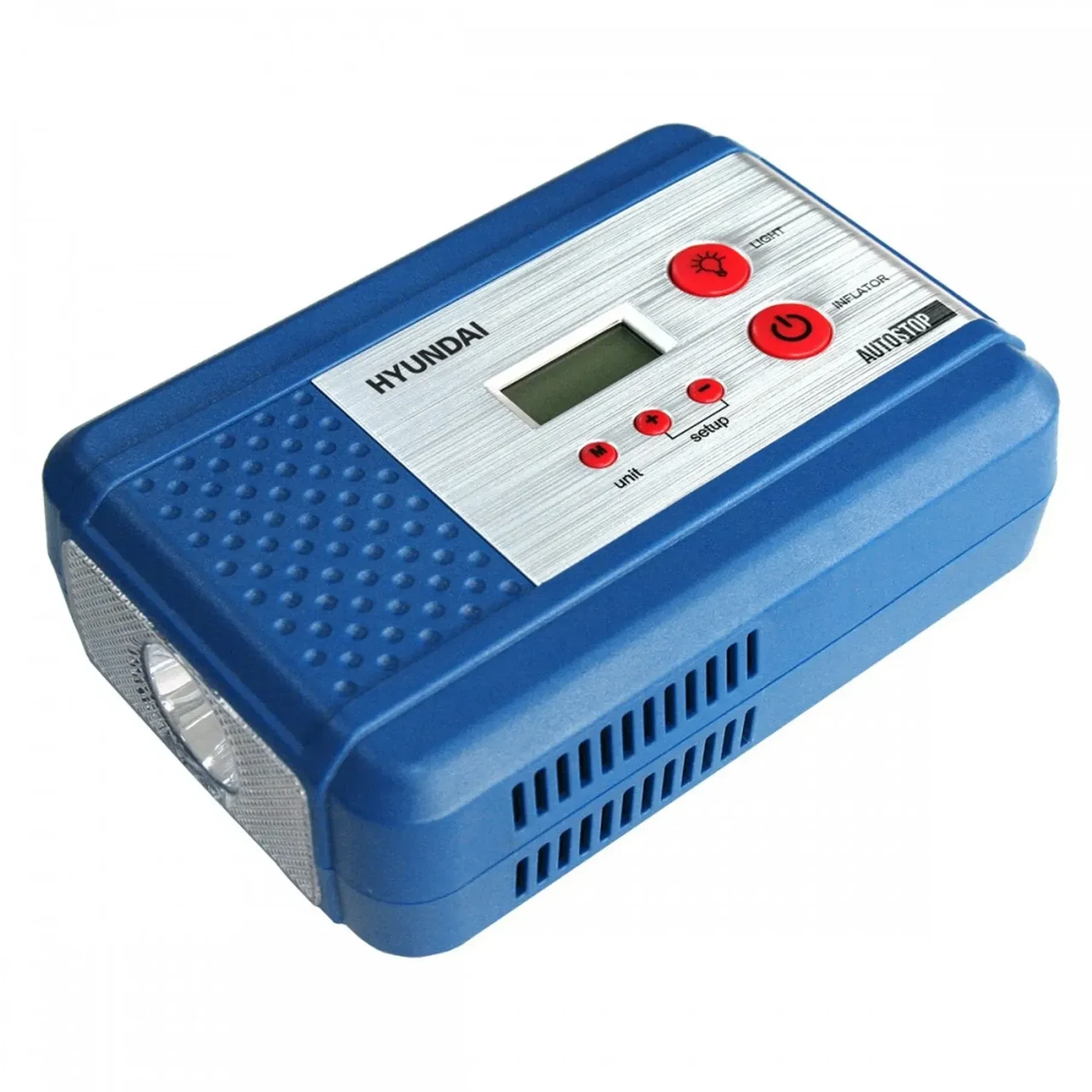 Автомобільний компресор Hyundai HY 1540 портативний від прикурювача з ліхтариком 40 л/хв 8,2 бар 100 Вт, фото 1