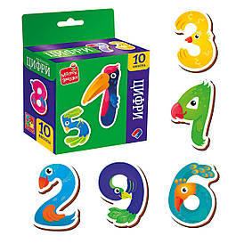 Набір магнітів "Цифри" VT3106-37 "Vladi Toys", 10 магнітів, в коробці