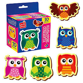 Набір магнітів "Кольорові совенята" VT3106-38 "Vladi Toys", 10 елементів, у коробці