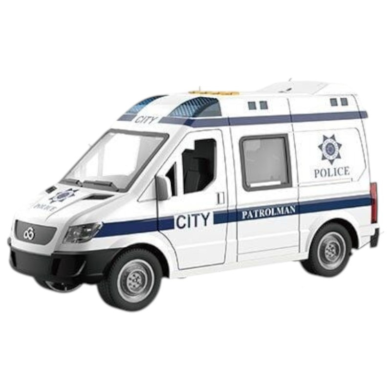 Машинка "Поліція (підсвічування, звуки, інерція, двері відчиняються, масштаб 1:10) WY 1152 B, фото 1