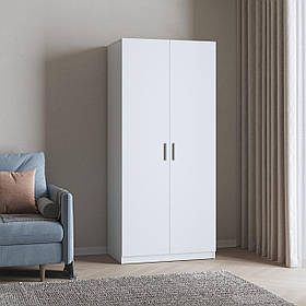 Шафа 2-створчаста для одягу з полицею та штангою під вішалки 80 см Шафи розпашні сучасні з ДСП