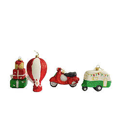 Ялинкова іграшка з глітером, асортимент, NR25-7