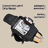Сумка рюкзак трансформер жіноча, рюкзак для футболу тренувань, спортивна сумка рюкзак чоловіча для спортзалу чорна (14194), фото 3