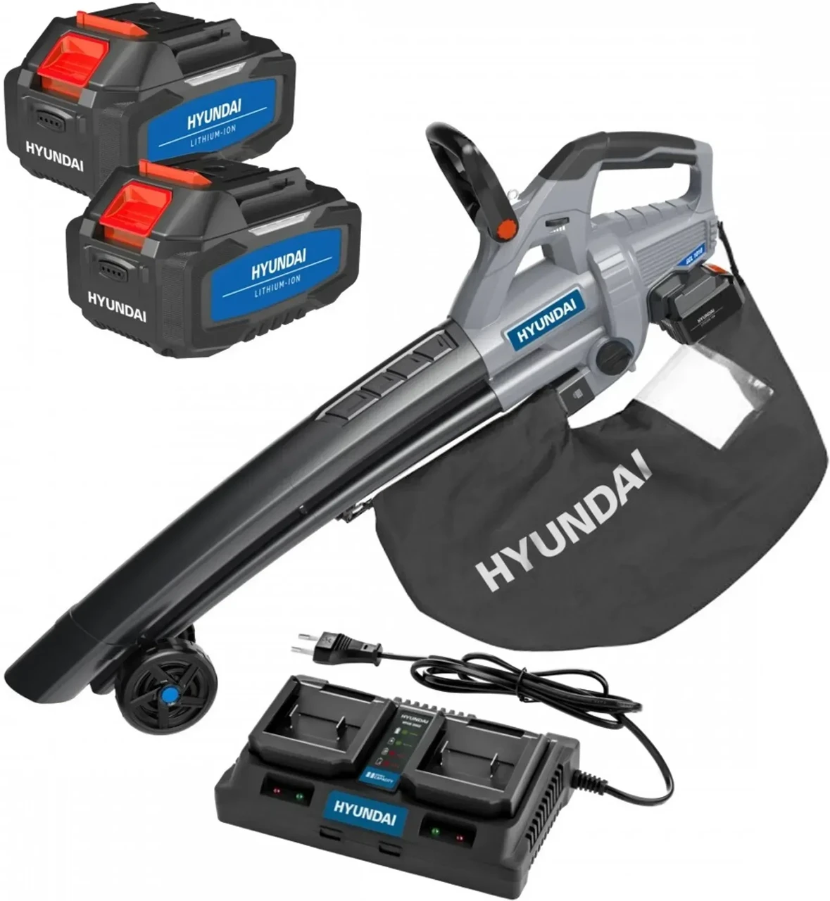 Повітродувка акумуляторна Hyundai HYL 4009 АКБ 2004H1 2шт + ЗП HYCH 2002, фото 1