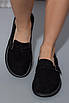 Жіночі лофери натуральна замша MD чорні (F6536-7), фото 3