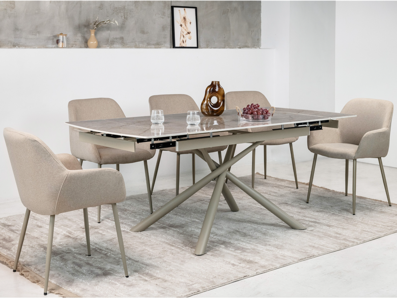 Керамічний стіл Піно TML-1200-1 містік грей + капучино, фото 1