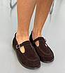Жіночі лофери натуральна замша MD коричневі (F6533-2), фото 4