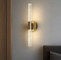 Дизайнерське світлодіодне бра у вітальню, 6W, золото 35см