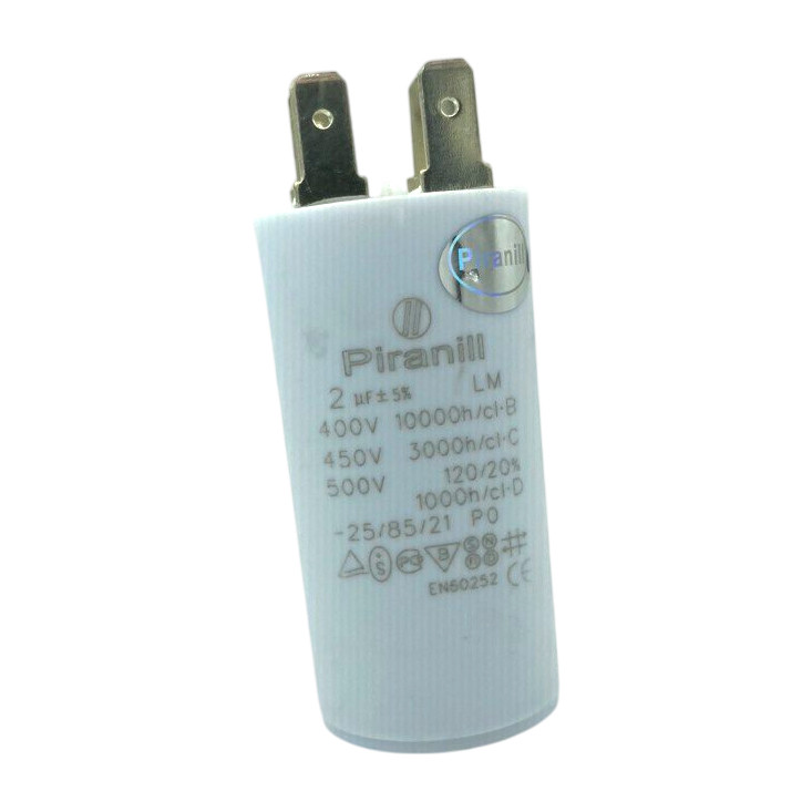 Конденсатор 2 мкФ 450 V CBB60 (з клемами, пластиковий корпус), фото 1