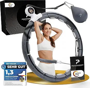 Розумний хола-хуп Prachtkörper Фітнес обруч для зниження ваги регульований хулу-хуп з обважнювачем і лічильником