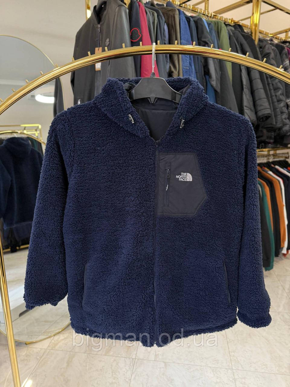 Двустороння куртка НОРС 4727 батал 3-7XL темно-синя