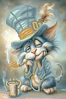 Схема для вишивки бісером ,, Кіт Філософ,,