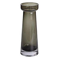 Ваза циліндр для квітів 25.5 см Т-подібна скляна ваза 800 мл Чорна HP-10-35